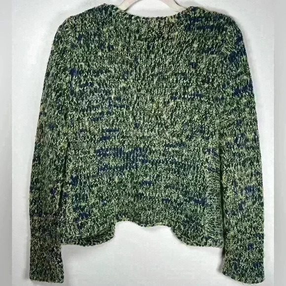 CABO Open Front Cardigan Cozy Chunky Knit Blue Green Mohair Women’s Size Small - Picture 8 of 10